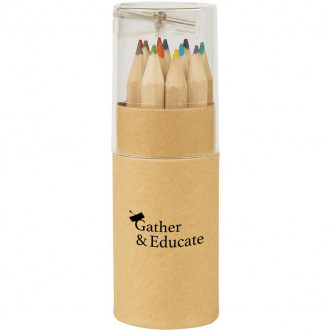12-Piece Colored Pencil Sets In Tube With Sharpener