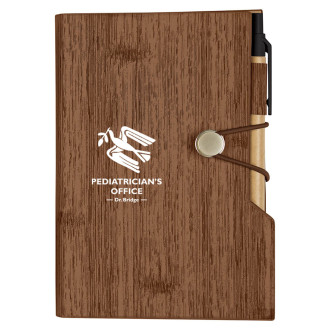 Woodgrain Look Notebooks with Sticky Notes And Flags