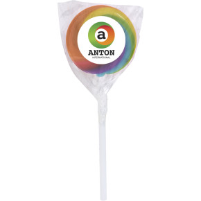 SWIRLPOP1 Swirl Lollipop with Round Label