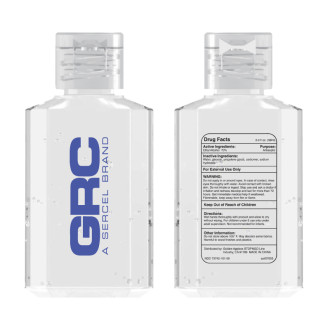Square Bottles Antibacterial Hand Sanitizer Gel 2oz