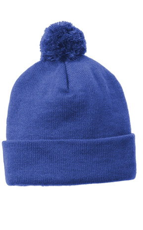 Sport-Tek Solid Pom Pom Beanies