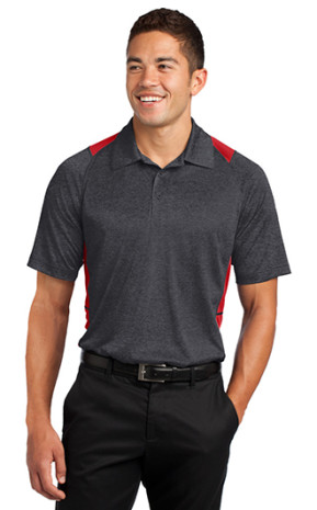 Sport-Tek Heather Colorblock Contender Polo