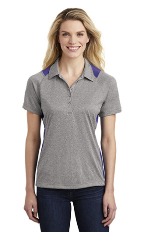 Sport-Tek Women's Heather Colorblock Contender Polo