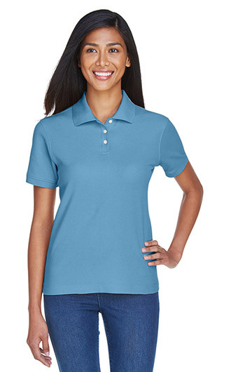 Devon & Jones Women's Pima Pique Short-Sleeve Polo