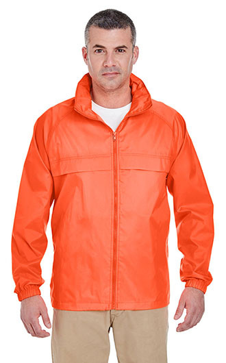 UltraClub Adult Full Zip Hooded Pack-Away Jackets