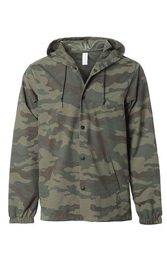 Independent Trading Co. - Water Resist Hooded Windbreaker (Camo)