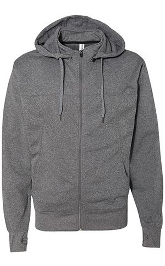 Independent Trading Co. - Poly-Tech Full Zip Hooded Sweatshirt&a