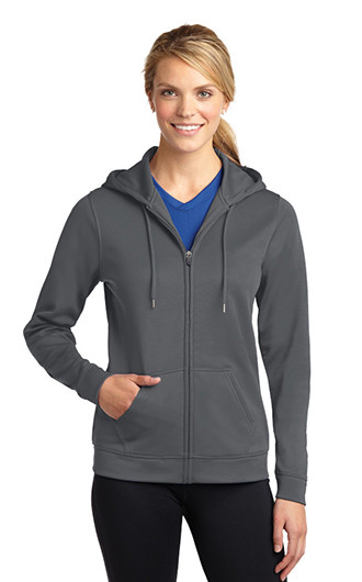 Sport-Tek Women's Sport-Wick Fleece Full Zip Hooded Jac