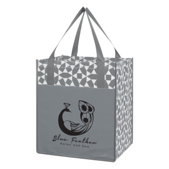 GEOMETRIC NON-WOVEN SHOPPING TOTES