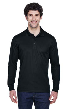 Core 365 Men's Pinnacle Performance Long-Sleeve Pique Polo