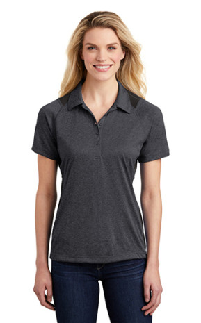 Sport-Tek Women's Heather Colorblock Contender Polo