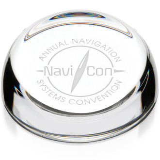 Clear Slant-Top Paperweight