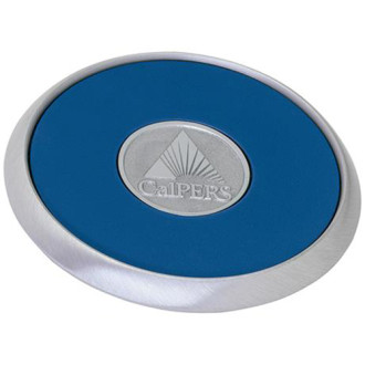 Round Brushed Zinc Coasters
