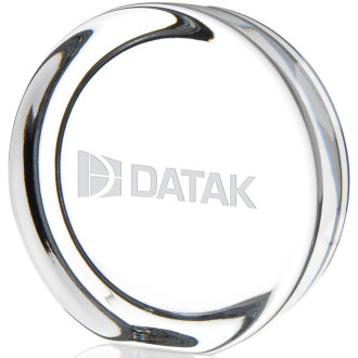 Round Paperweight with Flat Edge