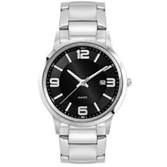 Women's Black Case Watch Women's Silver Stainless Steel Case, Bl
