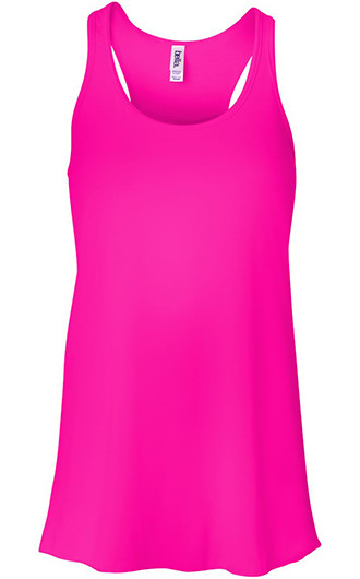 BELLA CANVAS - Women's Flowy Racerback Tank Tops (Neon)