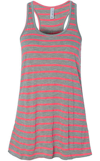 BELLA CANVAS - Women's Flowy Racerback Tank Tops (Striped)