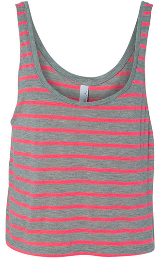 BELLA  CANVAS - Women's Flowy Boxy Tank Tops (Striped)