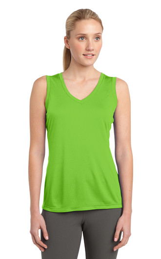 Sport-Tek Ladies Sleeveless PosiCharge V-Neck T-shirts