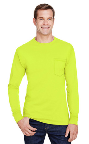 Hanes Adult Workwear Long-Sleeve Pocket T-shirts