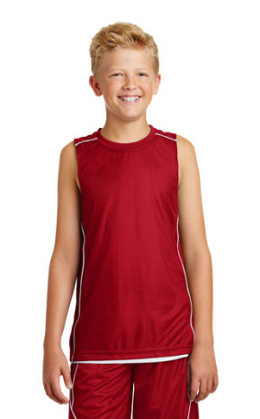 Sport-Tek Youth PosiCharge Mesh Reversible Sleeveless