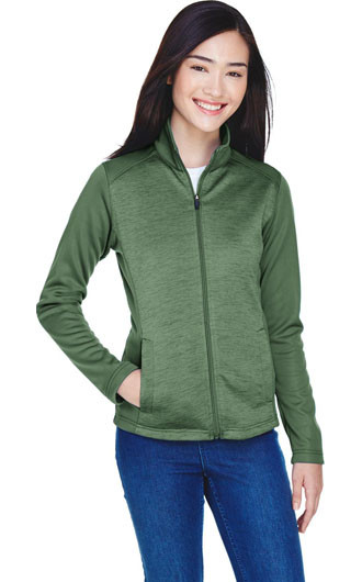 Devon& Jones Ladies Newbury Melange Fleece Full Zip