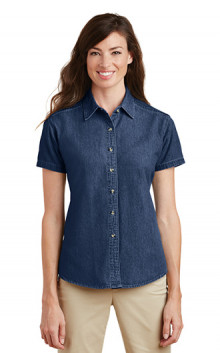 Port & Company Ladies Short Sleeve Value Denim Shirts