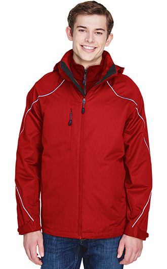 North End Men's Angle 3-In-1 Jackets with Bonded Fleece Liner