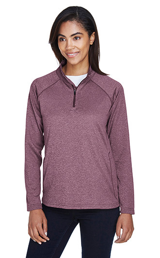 Devon & Jones Ladies' Stretch Tech-Shell Compass Quarter Zip