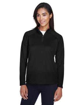 Devon & Jones Ladies' Stretch Tech-Shell Compass Quarter Zip