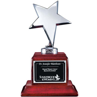 Densley Awards Chrome On Rosewood Base