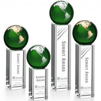 Luz Globe Award Green with Silver