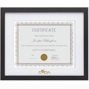 Aberdeen Certificate Frame - Black