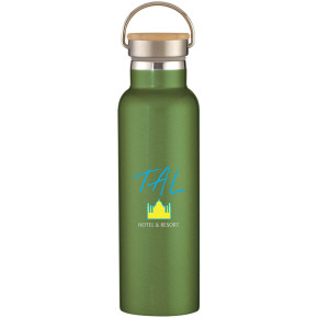 Tipton Stainless Steel Bottles With Bamboo Lid 21 oz. Full Color