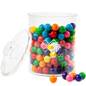 Cylinder Acrylic Gift Jars - Gumballs