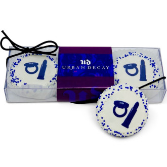 Clear Acetate Gift Boxes of 3 Logo Oreos with Branded Custom Sle