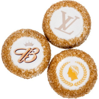 Round Gold Sugar Picture Cookies