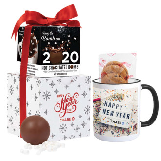 Mrs. Fields Mug & Cookies with Hot Chocolate Bomb Gift Set