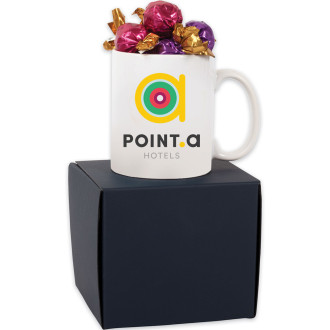 Modern Gift Box Mug Set with Godiva Chocolate