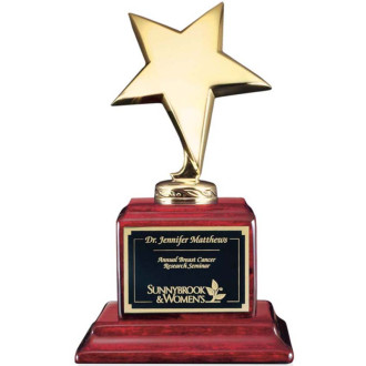 Densley Awards Gold On Rosewood Base