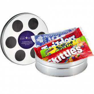 Small Film Reel Tin (Twizzlers?, Skittles?, Sour Patch&a