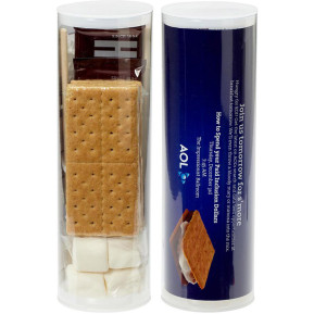 Small Campfire S'mores Kits Tubes (Graham Cracker Sheets, Marshm