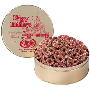 Corporate Color Chocolate Pretzel Tins