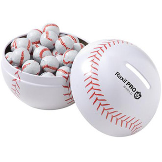 Double Header Baseball Tin - Chocolate Baseballs