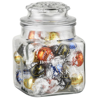36 oz Glass Apothecary Jar (Lindt Truffles)