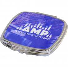 Square Metal Compact Mirrors - Full Color
