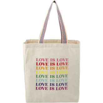 Rainbow Recycled 8oz Cotton Grocery Totes