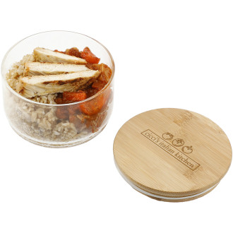 Glass Food Container with Bamboo Lid