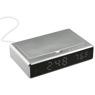 UV Sanitizer Desk Clock with Wireless Charging - Screen Print