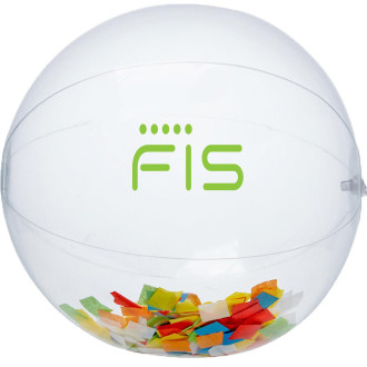 Multi Color Confetti Filled Round Clear Beach Balls